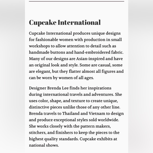 NWT CUPCAKE International Tunic Top Small Black Cotton - Picture 12 of 12